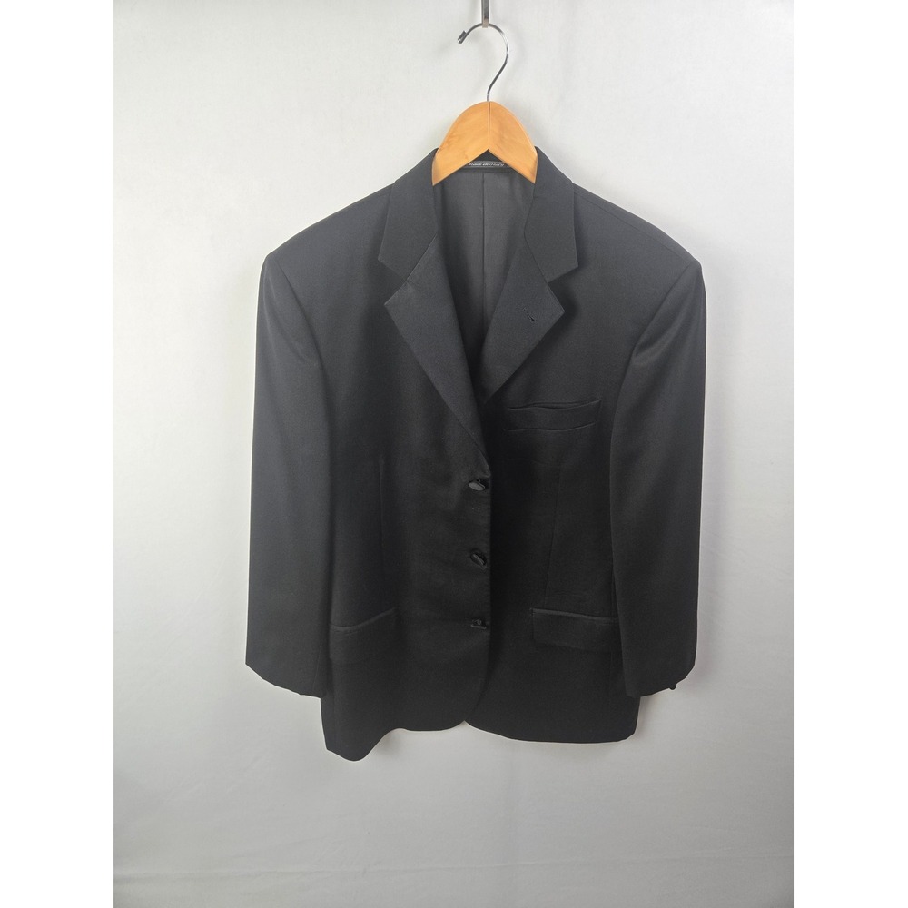 Lubiam 1911 Blazer Mens 40 R Black Loro Piana Tasmanian Super 120s Wool Italy